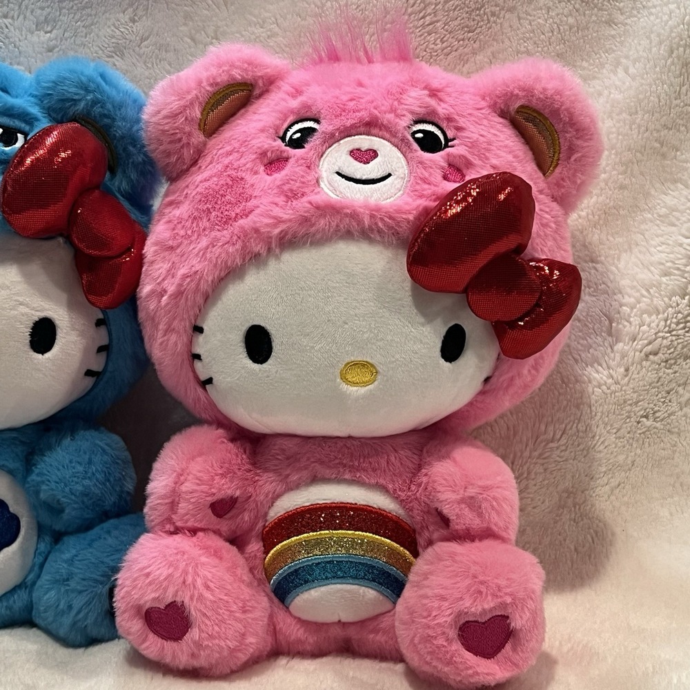 Hello Kitty x Care Bears Grumpy And Cheer Plush 10" 2024 Sanrio‎ Collab EC - Picture 3 of 7